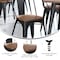 Flash Furniture 4PK Teak Poly Resin Seats for Stools & Chairs, 4PK 4-JJ-SEA-PL01-TEAK-GG - alternate 7